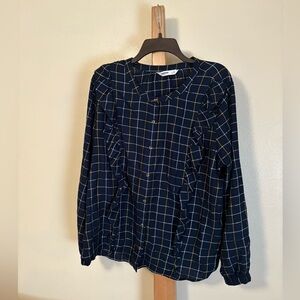 Sonoma ruffle front blouse